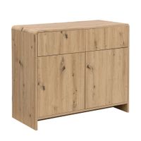 Sideboard Eiche Dekor 88cm Kommode Anrichte Standschrank mit Türen Schubladen – Ansicht 6