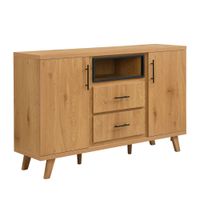 Sideboard Eiche Dekor 150cm Kommode Anrichte Standschrank mit Türen Schubladen – Ansicht 6
