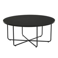 Couchtisch 80cm Rund Schwarz Sofatisch Wohnzimmertisch Beistelltisch Modern – Ansicht 6