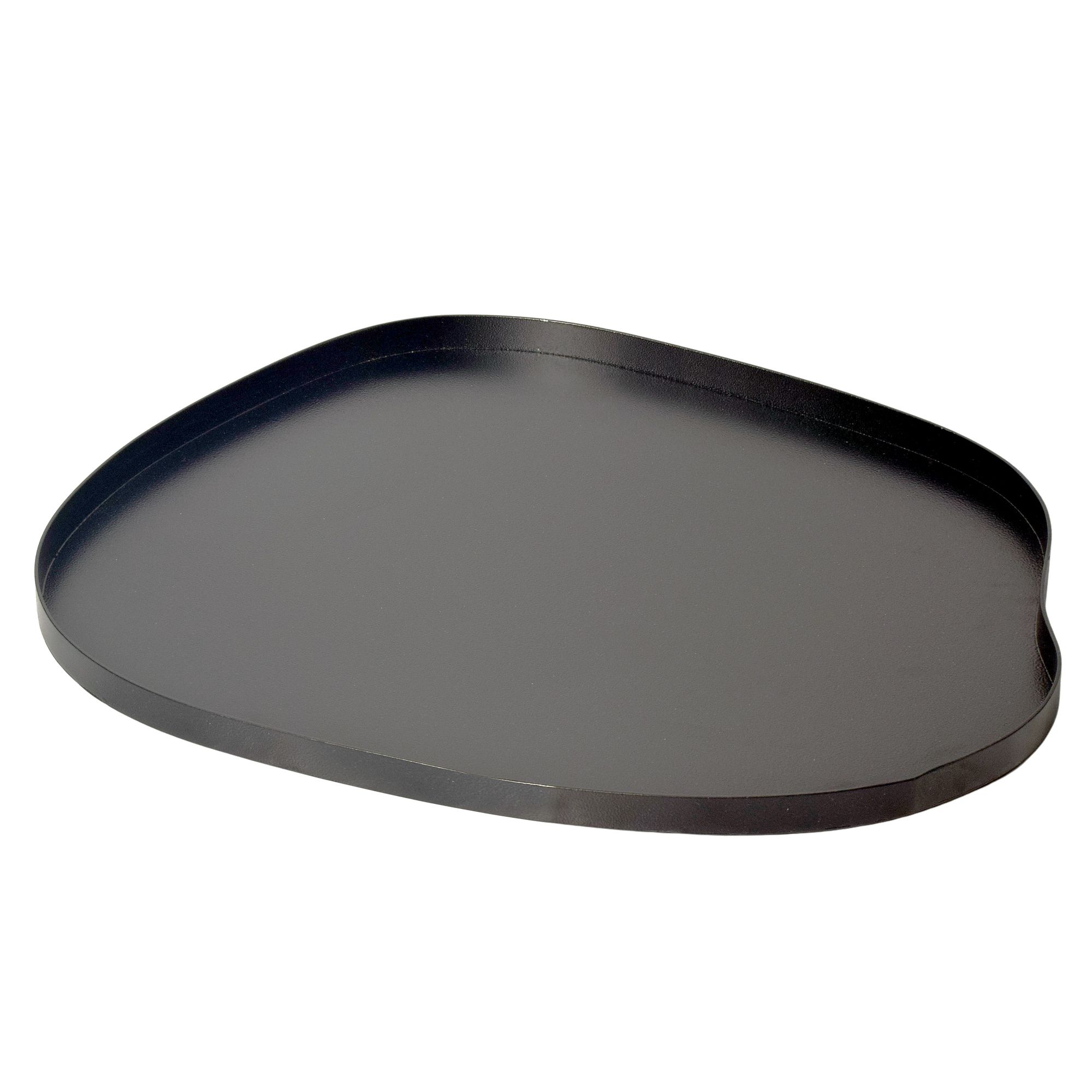 Dekotablett Metall 35cm Schwarz Dekoteller Tablett Organisch Handmade – Ansicht 6