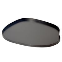 Dekotablett Metall 35cm Schwarz Dekoteller Tablett Organisch Handmade – Ansicht 6