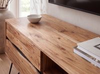 TV Board Lowboard Fernsehschrank Akazie Massivholz 160cm Fernsehtisch mit Türen – Ansicht 4