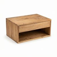 Nachttisch 50x35cm Massivholz Nachtkonsole Hängend mit Schublade schwebend – Ansicht 6
