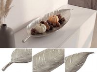 Dekoschale Blatt Aluminium Schale 61cm Tischdeko Metall Wohnaccessoire Alu Groß – Ansicht 4