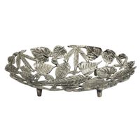 Dekoschale Blätter Aluminium Schale 49cm Tischdeko Metall Wohnaccessoire Alu – Ansicht 6