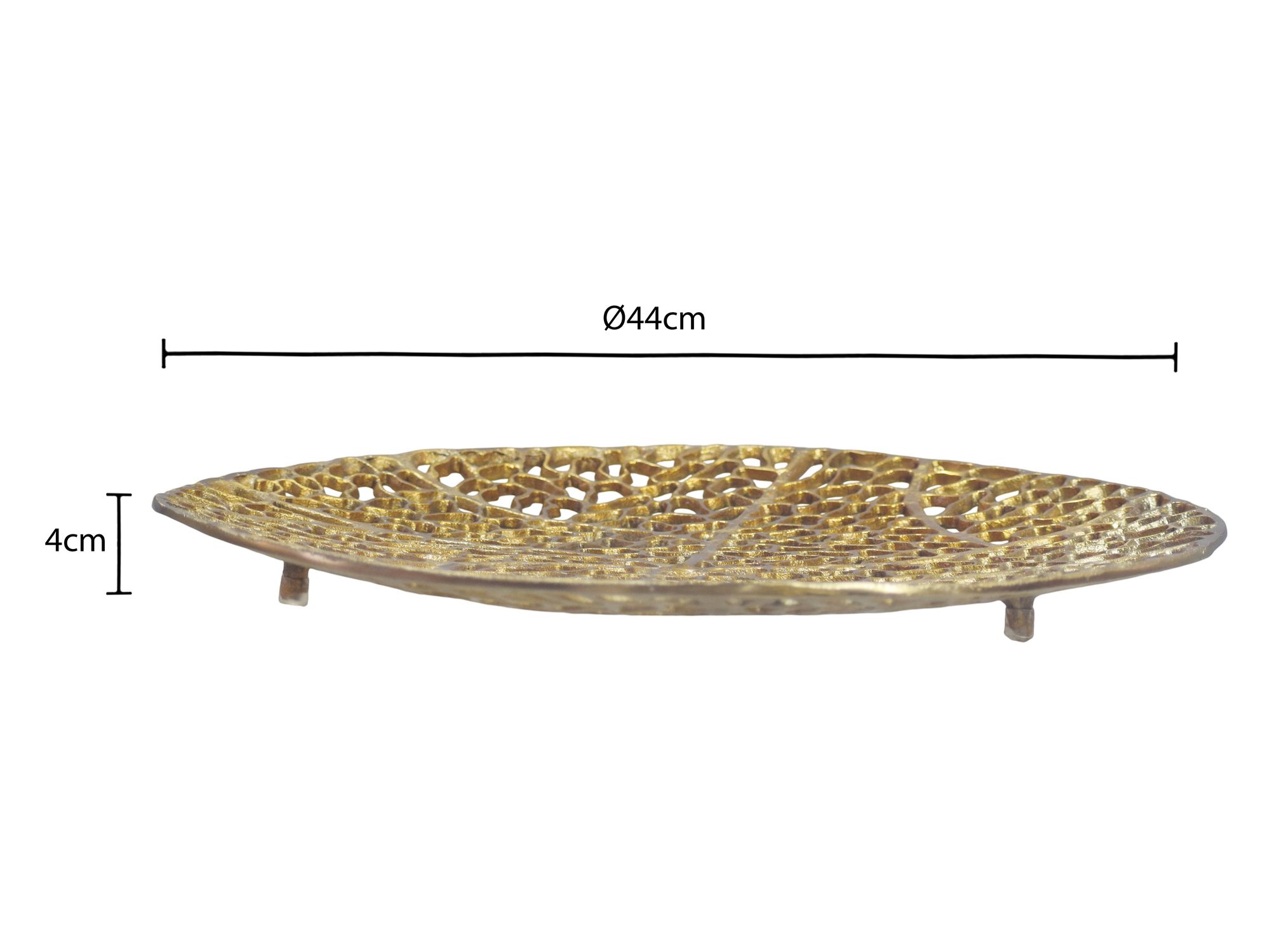 Dekoschale Rund Aluminium Schale 44cm Tischdeko Metall Wohnaccessoire Alu Groß – Ansicht 3