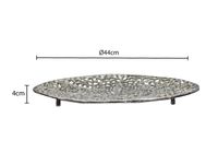Dekoschale Rund Aluminium Schale 44cm Tischdeko Metall Wohnaccessoire Alu Groß – Ansicht 3