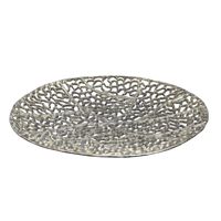 Dekoschale Rund Aluminium Schale 44cm Tischdeko Metall Wohnaccessoire Alu Groß – Ansicht 6