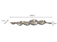 Dekoschale Blatt Aluminium Schale 60,5cm Tischdeko Metall Wohnaccessoire Alu – Ansicht 3