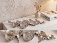 Dekoschale Blatt Aluminium Schale 60,5cm Tischdeko Metall Wohnaccessoire Alu – Ansicht 5
