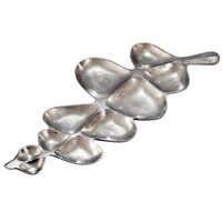 Dekoschale Blatt Aluminium Schale 60,5cm Tischdeko Metall Wohnaccessoire Alu – Ansicht 6