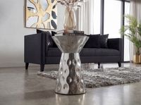 Beistelltisch 36cm Sofatisch Wohnzimmertisch Couchtisch Metall Alu Tisch Rund – Ansicht 4