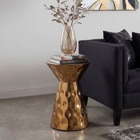 Beistelltisch 36cm Sofatisch Wohnzimmertisch Couchtisch Metall Alu Tisch Rund – Ansicht 1
