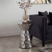 Beistelltisch 36cm Sofatisch Wohnzimmertisch Couchtisch Metall Alu Tisch Rund – Ansicht 1