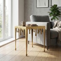 Beistelltisch 45,5cm Anstelltisch Tropfen Couchtisch Quadratisch Drops Dekotisch – Ansicht 1