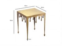 Beistelltisch 45,5cm Anstelltisch Tropfen Couchtisch Quadratisch Drops Dekotisch – Ansicht 3