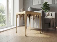 Beistelltisch 45,5cm Anstelltisch Tropfen Couchtisch Quadratisch Drops Dekotisch – Ansicht 4