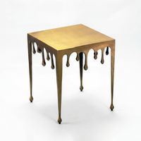 Beistelltisch 45,5cm Anstelltisch Tropfen Couchtisch Quadratisch Drops Dekotisch – Ansicht 6