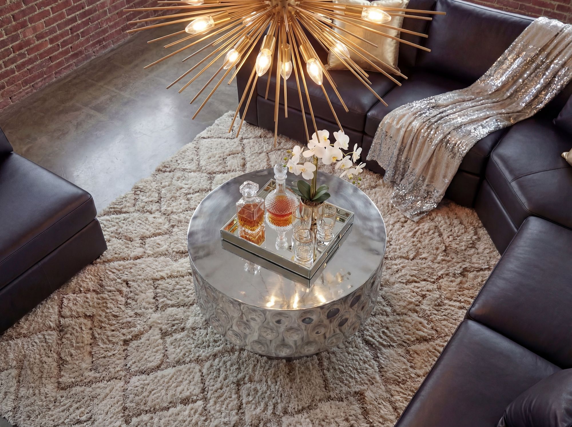 FineBuy Couchtisch Aluminium Rund 60cm - Design Wohnzimmertisch - Moderner Loungetisch - Sofatisch Trommelform - Beistelltisch Wohnzimmer Handmade | Farbe: Gold FineBuy Couchtisch Aluminium Rund 60cm - Design Wohnzimmertisch - Moderner Loungetisch - Sofatisch Trommelform - Beistelltisch Wohnzimmer Handmade | Farbe: Gold