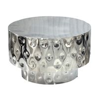 Couchtisch Wohnzimmertisch Aluminium Rund 60cm Kaffeetisch Metall Handmade – Ansicht 6