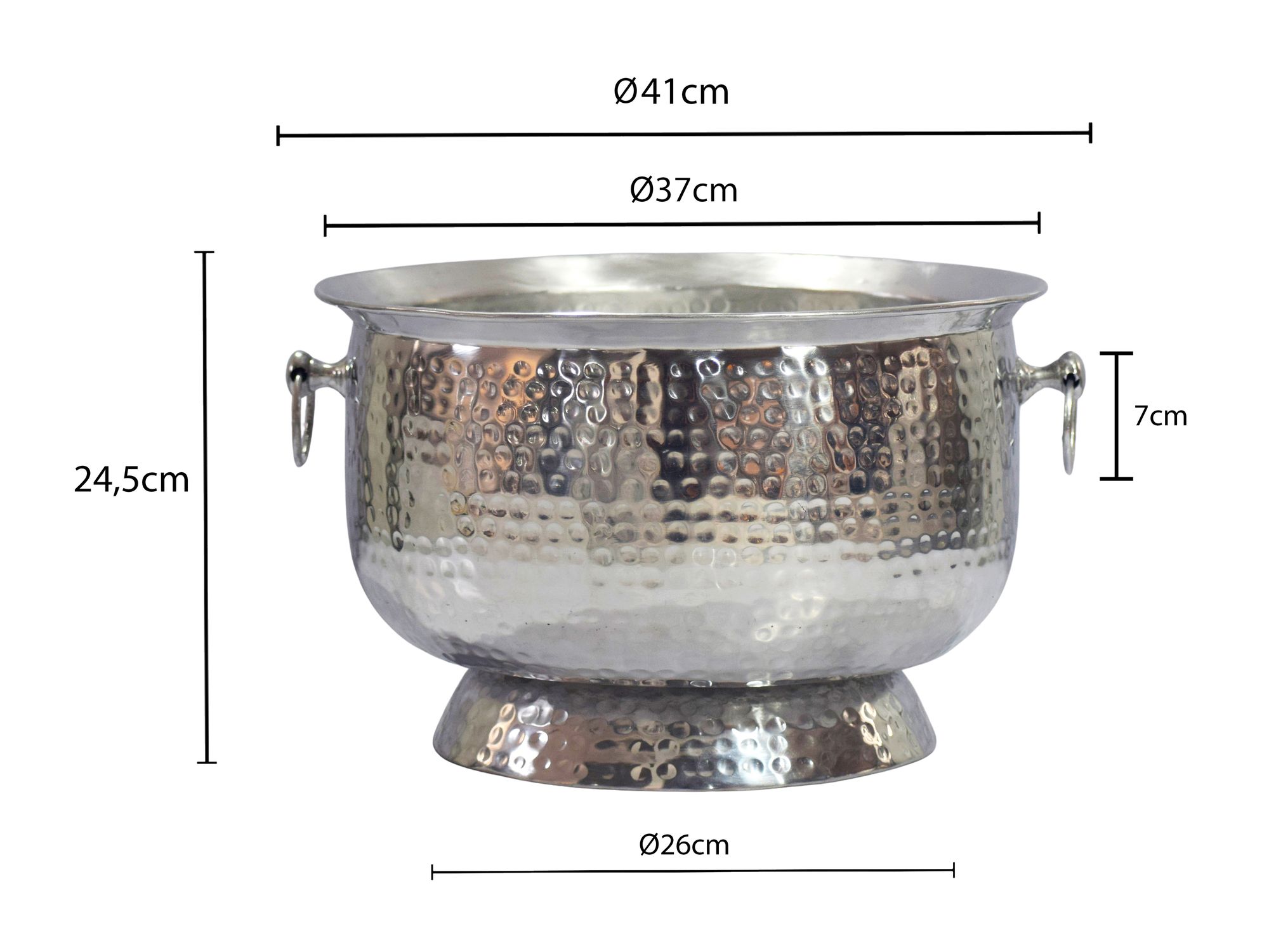 Sektkühler Champagnerkühler 37cm Flaschenkühler XXL Getränkekühler Weinkühler – Ansicht 3
