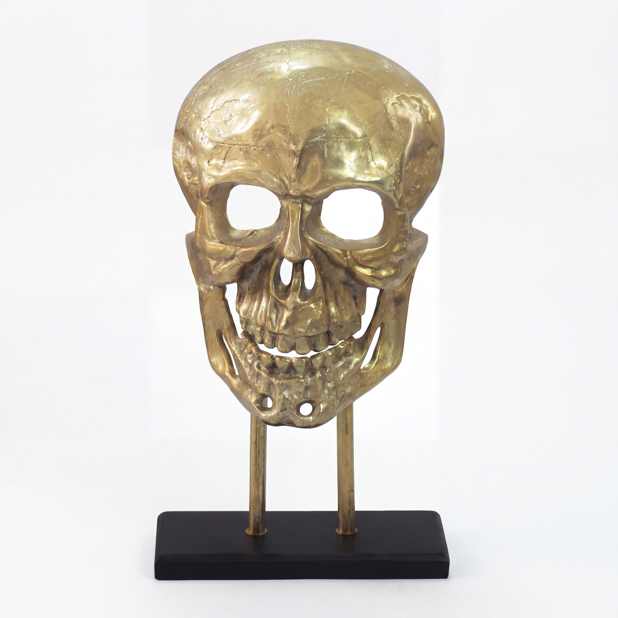 Standdeko Totenkopf 57 cm Aluminium Groß Schädel Deko Dekoration Skull Gestell – Ansicht 6