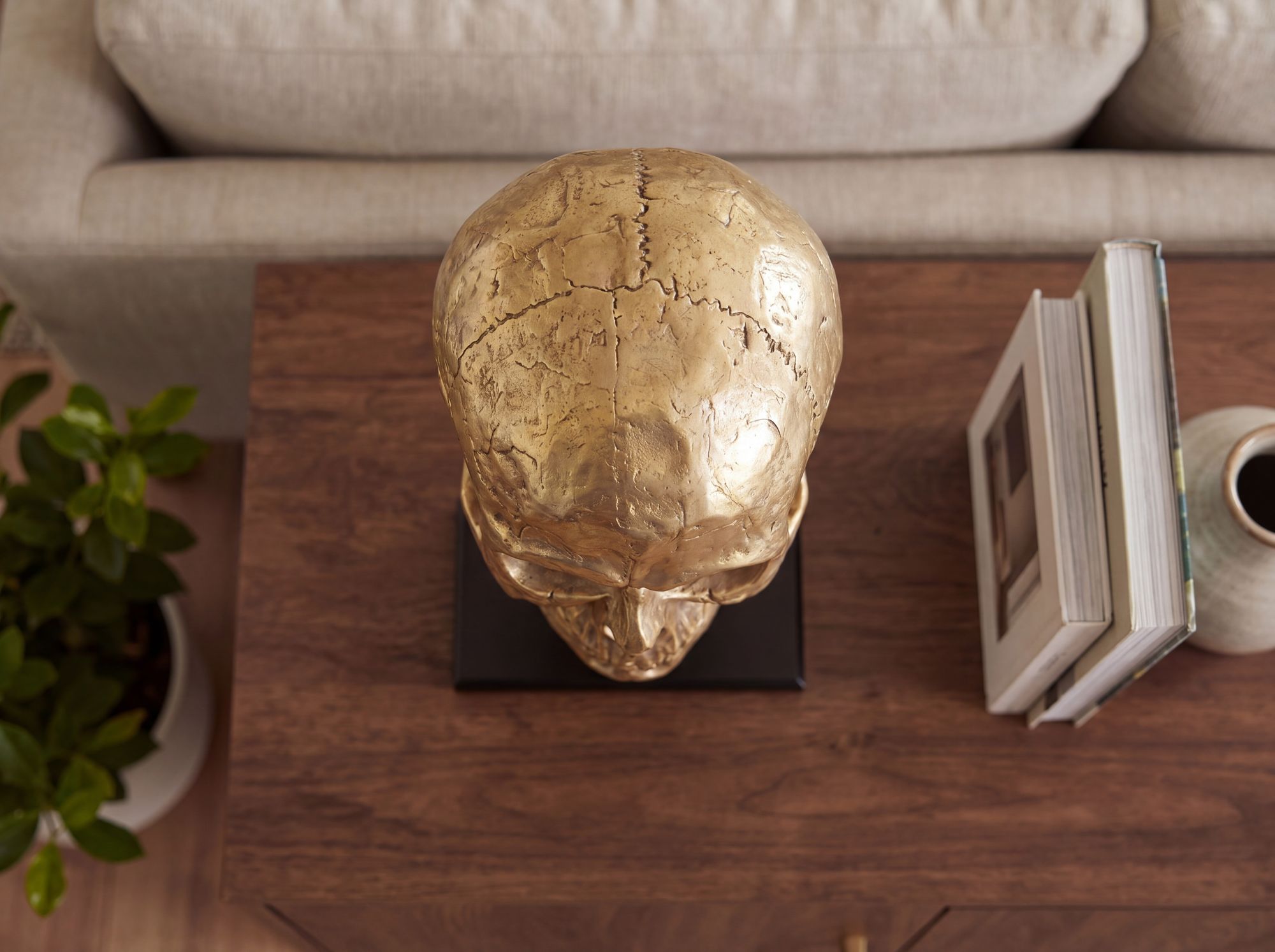 Standdeko Totenkopf 57 cm Aluminium Groß Schädel Deko Dekoration Skull Gestell – Ansicht 5