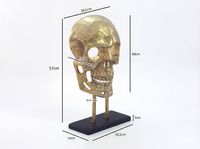 Standdeko Totenkopf 57 cm Aluminium Groß Schädel Deko Dekoration Skull Gestell – Ansicht 3