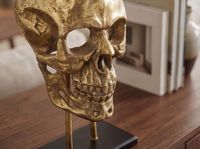 Standdeko Totenkopf 57 cm Aluminium Groß Schädel Deko Dekoration Skull Gestell – Ansicht 4