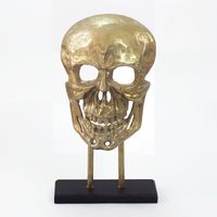 Standdeko Totenkopf 57 cm Aluminium Groß Schädel Deko Dekoration Skull Gestell – Ansicht 6
