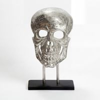 Standdeko Totenkopf 57 cm Aluminium Groß Schädel Deko Dekoration Skull Gestell – Ansicht 6
