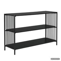 Standregal 120cm Bücherregal Konsole Ordnerregal Offen Regal Metall Schwarz Flur – Ansicht 6