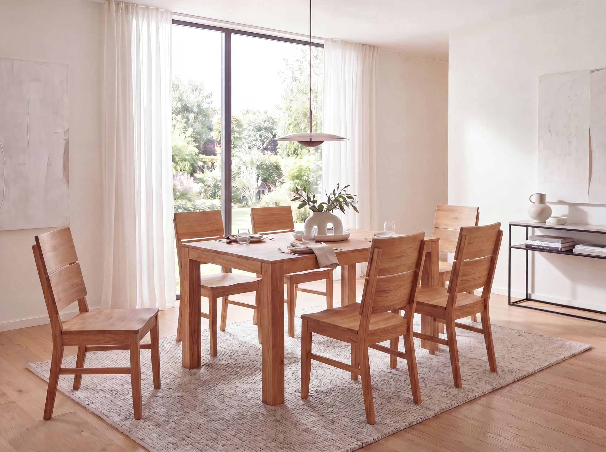 Esszimmertisch Erweiterbar 120 - 200cm Holz Massiv Esstisch Küchentisch Handmade – Ansicht 4