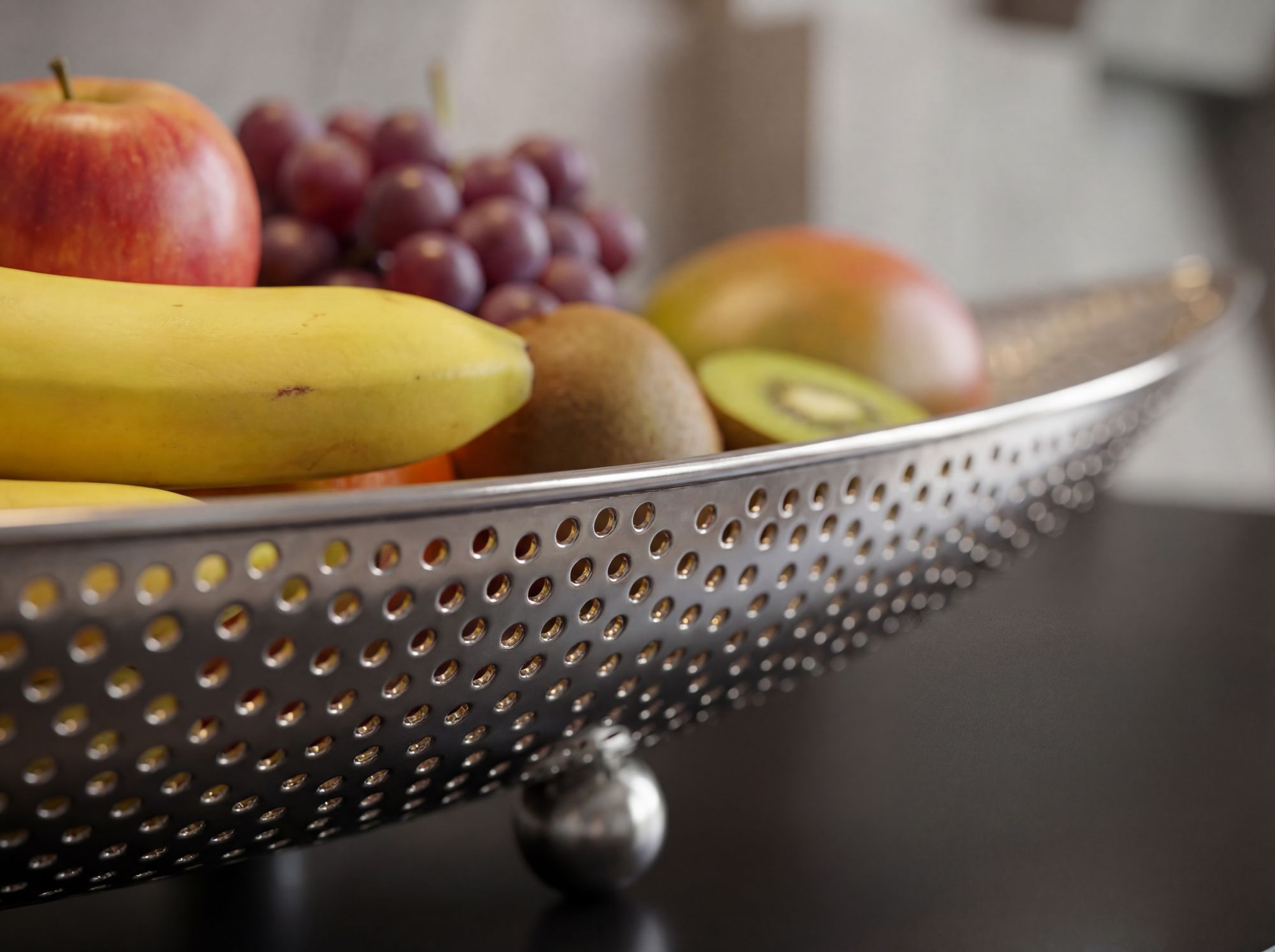 Obstschale Früchtekorb Metall Groß Schale 60cm Dekoschale Metall Obstkorb Oval – Ansicht 4