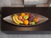 Obstschale Früchtekorb Metall Groß Schale 60cm Dekoschale Metall Obstkorb Oval – Ansicht 5