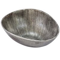 Obstschale Früchteschale Aluminium Schale 40cm Dekoschale Metall Obstkorb Oval – Ansicht 6