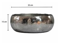 Obstschale Früchteschale Aluminium Rund Schale 35cm Hammerschlag Metall Obstkorb – Ansicht 3