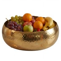 Obstschale Früchteschale Aluminium Rund Schale 35cm Hammerschlag Metall Obstkorb – Ansicht 6