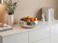 Obstschale Früchteschale Aluminium Rund Schale 35cm Hammerschlag Metall Obstkorb – Ansicht 2