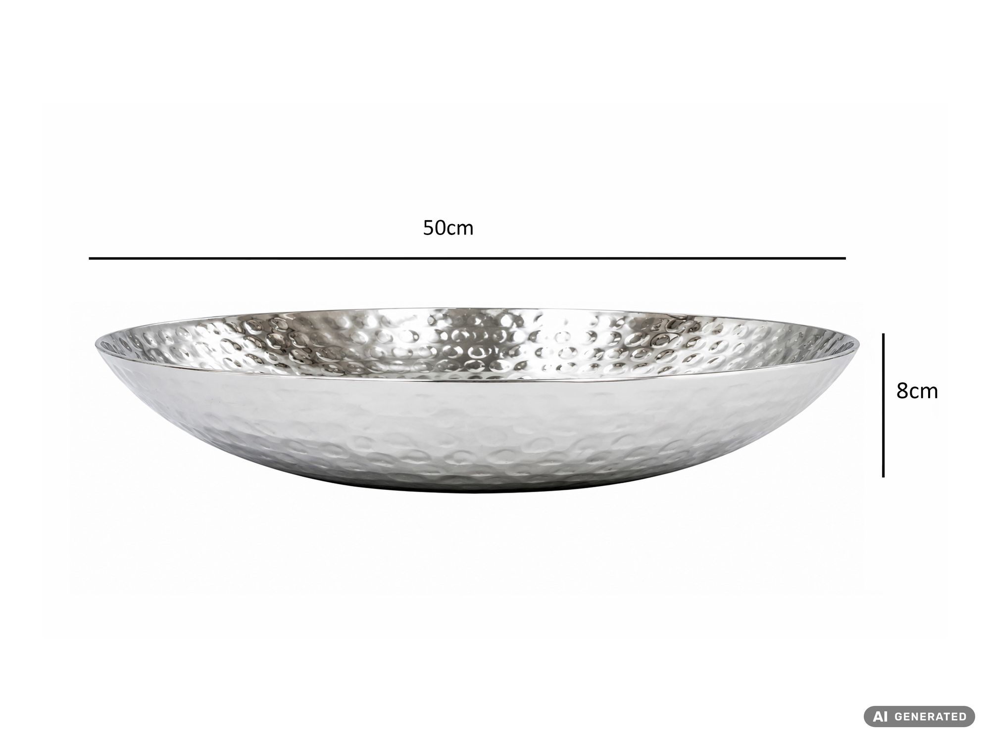 Obstschale Früchteschale Aluminium Silber Schale Dekoschale Metall Obstkorb – Ansicht 3