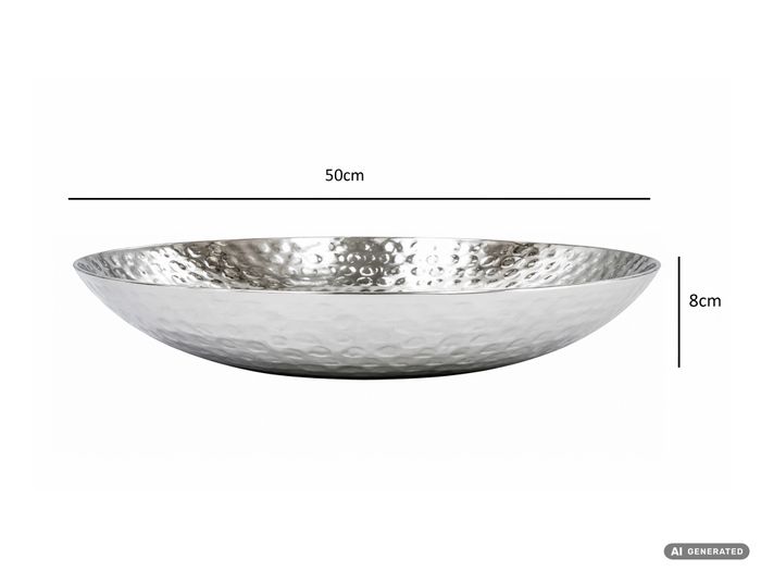Obstschale Früchteschale Aluminium Silber Schale Dekoschale Metall Obstkorb – Maßzeichnung