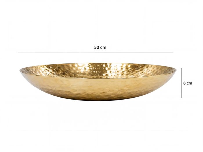 Obstschale Früchteschale Aluminium Gold Schale Rund Hammerschlag Metall Obstkorb – Maßzeichnung