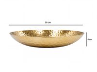 Obstschale Früchteschale Aluminium Gold Schale Rund Hammerschlag Metall Obstkorb – Ansicht 3