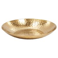 Obstschale Früchteschale Aluminium Gold Schale Rund Hammerschlag Metall Obstkorb – Ansicht 6