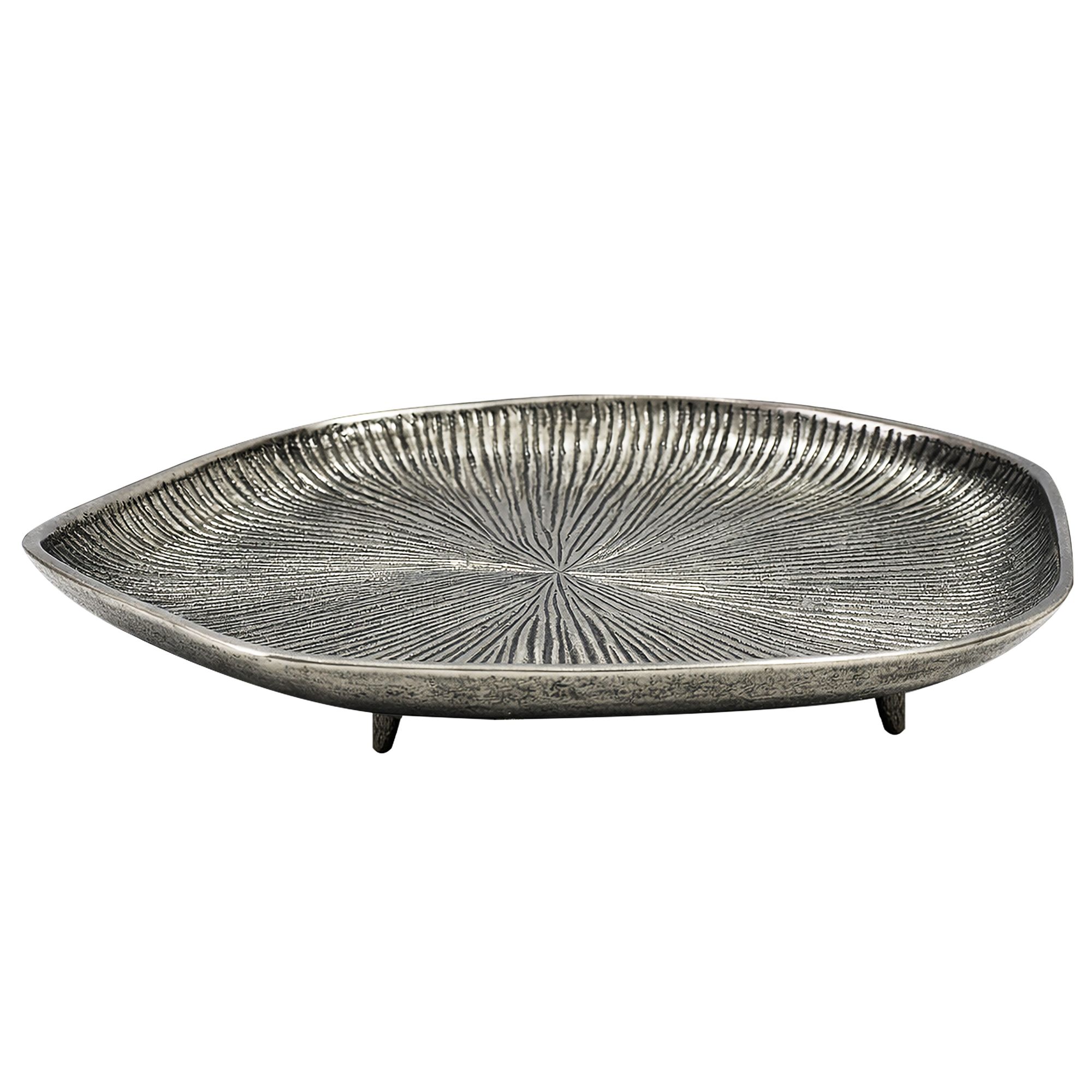 Dekoschale Metall 40cm Organisch Standdeko Tischdeko Schmuckteller Dekoteller – Ansicht 6