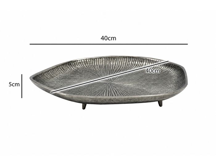 Dekoschale Metall 40cm Organisch Standdeko Tischdeko Schmuckteller Dekoteller – Maßzeichnung