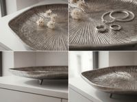 Dekoschale Metall 40cm Organisch Standdeko Tischdeko Schmuckteller Dekoteller – Ansicht 4