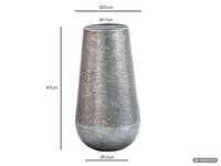 Windlicht Laterne 47cm Metall Rund Design Bodenwindlicht Bodenlaterne Handgefertigt – Ansicht 3