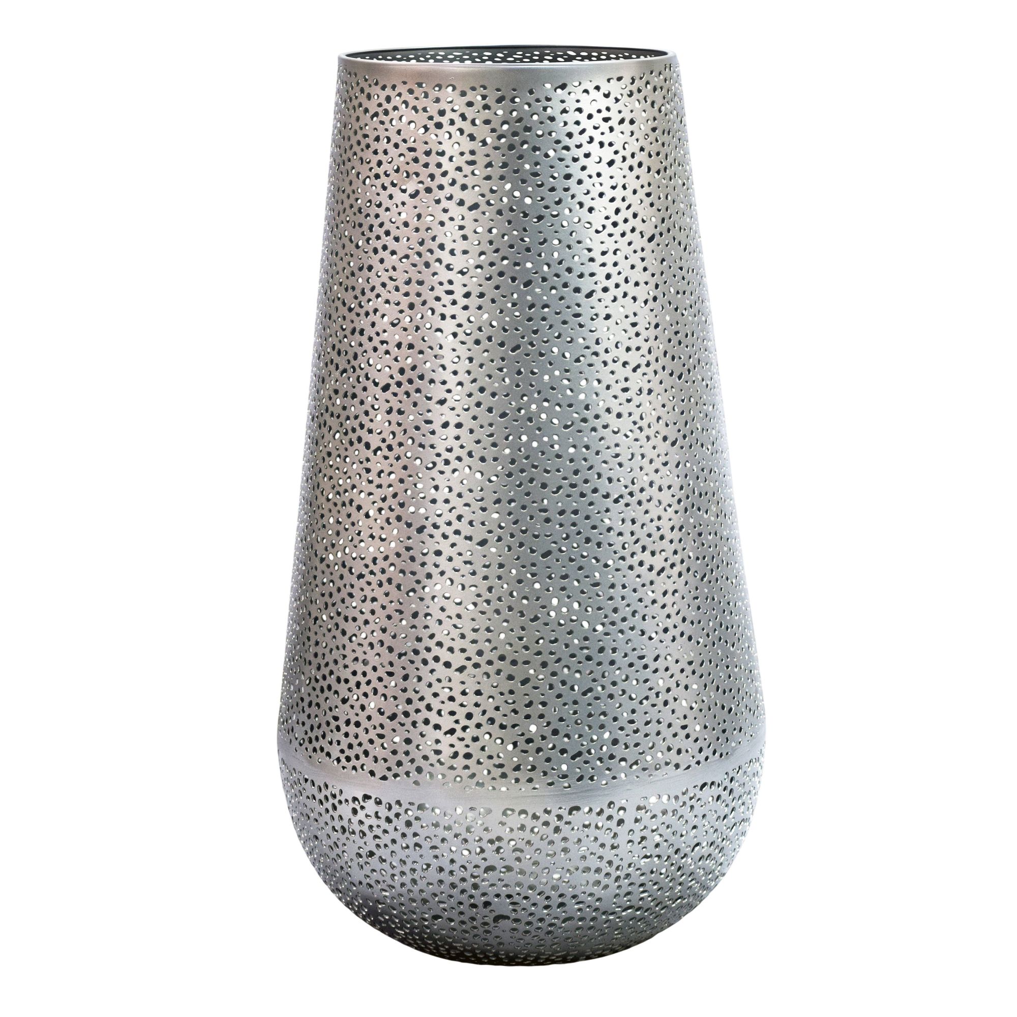 Vase 47cm Metall Blumenvase Bodenvase Wohndeko Groß Rund Design Dekovase Hoch – Ansicht 6