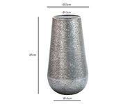 Vase 47cm Metall Blumenvase Bodenvase Wohndeko Groß Rund Design Dekovase Hoch – Ansicht 3